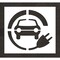 Rae Pavement Stencil, Symbol, Electric Car Logo, 48 in Character Height, Not Applicable Font, White STL-108-54812 - alternate 1