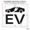 Rae Pavement Stencil, Combination Set, Electric Car Logo, 24 in Character Height, Not Applicable Font STL-108-52413 - alternate 3