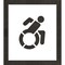 Rae Pavement Stencil, Symbol, Handicap - ADA, 12 in Character Height, Not Applicable Font, White STL-116-31201 - alternate 1
