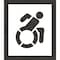 Rae Pavement Stencil, Symbol, Handicap - ADA, 21 in Character Height, Not Applicable Font, White STL-116-32101 - alternate 1