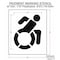 Rae Pavement Stencil, Symbol, Handicap - ADA, 30 in Character Height, Not Applicable Font, White STL-116-33001 - alternate 3