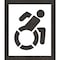 Rae Pavement Stencil, Symbol, Handicap - ADA, 30 in Character Height, Not Applicable Font, White STL-116-33001 - alternate 1