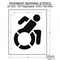 Rae Pavement Stencil, Symbol, Handicap - ADA, 30 in Character Height, Not Applicable Font, White STL-108-33001 - alternate 2