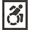 Rae Pavement Stencil, Symbol, Handicap - ADA, 36 in Character Height, Not Applicable Font, White STL-108-33601 - alternate 1