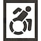 Rae Pavement Stencil, Symbol, Handicap - ADA, 39 in Character Height, Not Applicable Font, White STL-116-33901 - alternate 1