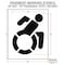 Rae Pavement Stencil, Symbol, Handicap - ADA, 39 in Character Height, Not Applicable Font, White STL-108-33901 - alternate 2