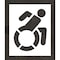 Rae Pavement Stencil, Symbol, Handicap - ADA, 39 in Character Height, Not Applicable Font, White STL-108-33901 - alternate 1