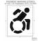 Rae Pavement Stencil, Symbol, Handicap - ADA, 42 in Character Height, Not Applicable Font, White STL-116-34201 - alternate 2