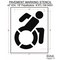 Rae Pavement Stencil, Symbol, Handicap - ADA, 42 in Character Height, Not Applicable Font, White STL-108-34201 - alternate 2