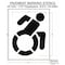 Rae Pavement Stencil, Symbol, Handicap - ADA, 48 in Character Height, Not Applicable Font, White STL-116-34801 - alternate 3