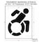 Rae Pavement Stencil, Symbol, Handicap - ADA, 48 in Character Height, Not Applicable Font, White STL-108-34801 - alternate 2