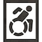 Rae Pavement Stencil, Symbol, Handicap - ADA, 48 in Character Height, Not Applicable Font, White STL-108-34801 - alternate 1