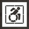 Rae Pavement Stencil, Symbol, Handicap - ADA, 24 in Character Height, Not Applicable Font, White STL-116-32402 - alternate 1