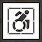 Rae Pavement Stencil, Symbol, Handicap - ADA, 24 in Character Height, Not Applicable Font, White STL-108-32402 - alternate 1
