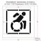 Rae Pavement Stencil, Symbol, Handicap - ADA, 30 in Character Height, Not Applicable Font, White STL-116-33002 - alternate 2