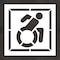 Rae Pavement Stencil, Symbol, Handicap - ADA, 42 in Character Height, Not Applicable Font, White STL-116-34202 - alternate 1