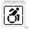 Rae Pavement Stencil, Symbol, Handicap - ADA, 48 in Character Height, Not Applicable Font, White STL-116-34802 - alternate 2