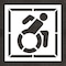 Rae Pavement Stencil, Symbol, Handicap - ADA, 56 in Character Height, Not Applicable Font, White STL-116-35602 - alternate 1