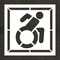 Rae Pavement Stencil, Symbol, Handicap - ADA, 56 in Character Height, Not Applicable Font, White STL-108-35602 - alternate 1