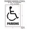 Rae Pavement Stencil, Symbol, Handicap Symbol, 36 in Character Height, Not Applicable Font, White STL-108-33606 - alternate 3