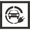 Rae Pavement Stencil, Symbol, Electric Car Logo, 24 in Character Height, Not Applicable Font, White STL-116-52412 - alternate 1