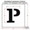 Rae Pavement Stencil, Letter, Parking Lot Symbols, 12 in Character Height, Not Applicable Font, White STL-116-51226 - alternate 3