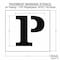 Rae Pavement Stencil, Letter, Parking Lot Symbols, 24 in Character Height, Not Applicable Font, White STL-116-52426 - alternate 3