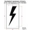 Rae Pavement Stencil, Symbol, Electric Car Logo, 36 in Character Height, Not Applicable Font, White STL-108-53622 - alternate 2