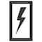 Rae Pavement Stencil, Symbol, Electric Car Logo, 36 in Character Height, Not Applicable Font, White STL-108-53622 - alternate 1