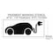 Rae Pavement Stencil, Symbol, Electric Car Logo, 36 in Character Height, Not Applicable Font, White STL-116-53620 - alternate 2