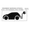 Rae Pavement Stencil, Symbol, Electric Car Logo, 48 in Character Height, Not Applicable Font, White STL-116-54820 - alternate 2