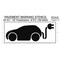 Rae Pavement Stencil, Symbol, Electric Car Logo, 48 in Character Height, Not Applicable Font, White STL-108-54820 - alternate 2
