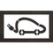 Rae Pavement Stencil, Symbol, Electric Car Logo, 36 in Character Height, Not Applicable Font, White STL-108-53621 - alternate 1