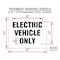 Rae Pavement Stencil, Message, Electric Car Logo, 15 in Character Height, Highway Gothic Font, White STL-116-90431 - alternate 2