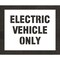 Rae Pavement Stencil, Message, Electric Car Logo, 15 in Character Height, Highway Gothic Font, White STL-116-90431 - alternate 1
