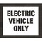 Rae Pavement Stencil, Message, Electric Car Logo, 15 in Character Height, Highway Gothic Font, White STL-108-90431 - alternate 1