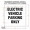 Rae Pavement Stencil, Message, Electric Car Logo, 18 in Character Height, Highway Gothic Font, White STL-116-90432 - alternate 2