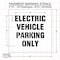 Rae Pavement Stencil, Message, Electric Car Logo, 18 in Character Height, Highway Gothic Font, White STL-108-90432 - alternate 2