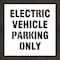 Rae Pavement Stencil, Message, Electric Car Logo, 18 in Character Height, Highway Gothic Font, White STL-108-90432 - alternate 1