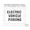Rae Pavement Stencil, Message, Electric Car Logo, 14 in Character Height, Highway Gothic Font, White STL-116-90434 - alternate 2