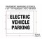 Rae Pavement Stencil, Message, Electric Car Logo, 14 in Character Height, Highway Gothic Font, White STL-108-90434 - alternate 2