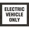 Rae Pavement Stencil, Message, Electric Car Logo, 22 in Character Height, Highway Gothic Font, White STL-116-90631 - alternate 1
