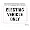 Rae Pavement Stencil, Message, Electric Car Logo, 22 in Character Height, Highway Gothic Font, White STL-108-90631 - alternate 3