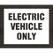 Rae Pavement Stencil, Message, Electric Car Logo, 22 in Character Height, Highway Gothic Font, White STL-108-90631 - alternate 1
