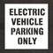 Rae Pavement Stencil, Message, Electric Car Logo, 29 in Character Height, Highway Gothic Font, White STL-116-90632 - alternate 1