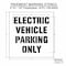 Rae Pavement Stencil, Message, Electric Car Logo, 29 in Character Height, Highway Gothic Font, White STL-108-90632 - alternate 3