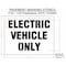 Rae Pavement Stencil, Message, Electric Car Logo, 32 in Character Height, Highway Gothic Font, White STL-116-90831 - alternate 2