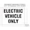 Rae Pavement Stencil, Message, Electric Car Logo, 32 in Character Height, Highway Gothic Font, White STL-108-90831 - alternate 2