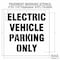 Rae Pavement Stencil, Message, Electric Car Logo, 44 in Character Height, Highway Gothic Font, White STL-116-90832 - alternate 2