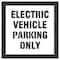 Rae Pavement Stencil, Message, Electric Car Logo, 44 in Character Height, Highway Gothic Font, White STL-116-90832 - alternate 1